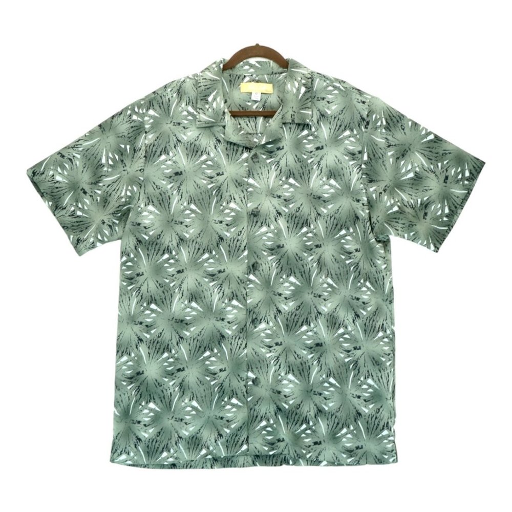 SILVER‎ SILK Casual Men's XL Short Sleeve Button-Up Shirt
